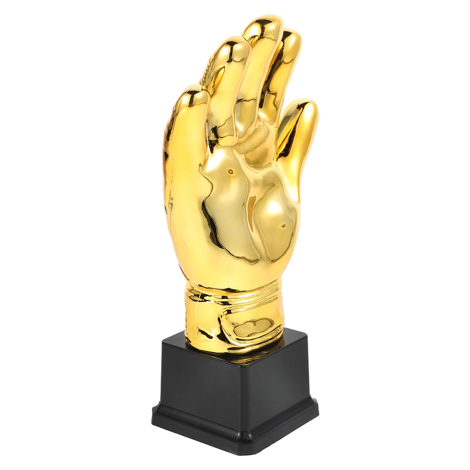 

Golden Soccer Glove Trophy Children Awards Plastic Football Gloves Trophies Kids Party Racing Champion Graduation
