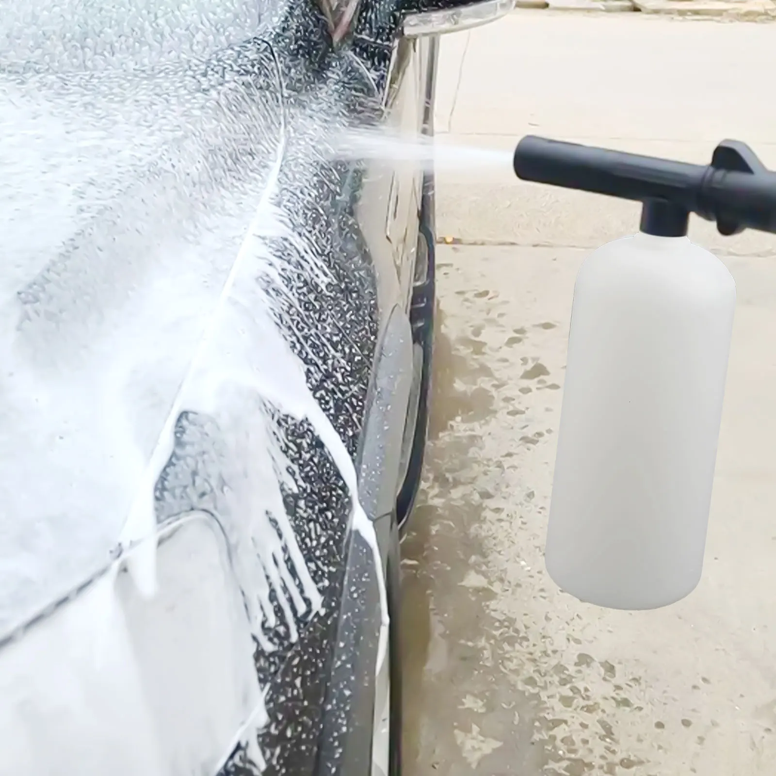 

1L High Pressure Washer Foam Pot Plastic Replacement Foam Bottle For 2000-5000 Psi High Pressure Washer Snow Foam Lance