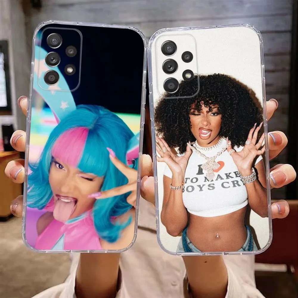 

Megan Thee Stallion Phone Case For Samsung Galaxy A71,70,52,51,40,31,A50,30S,21S,Note20ultra Transparent Cover