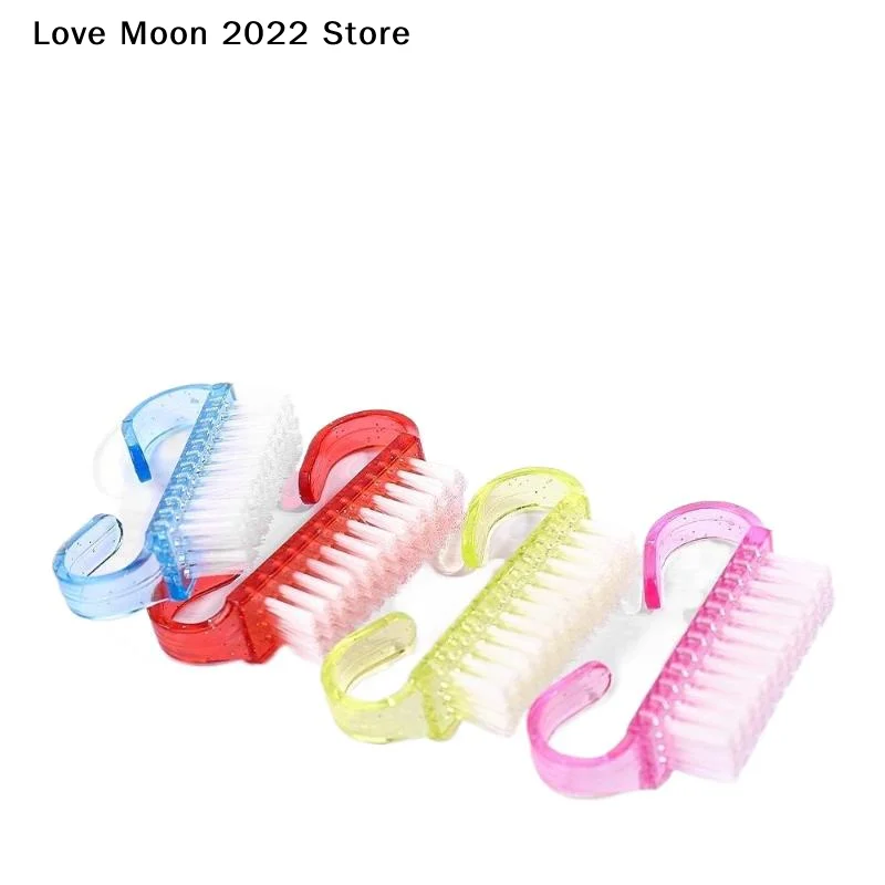 【LM】10/20 Stuks Plastic Nagelborstels Mix Kleur Nagel Hand Schrobben Reinigingsborstel Dust Cleaner Nail Art manicure Soft Remover Gereedschap