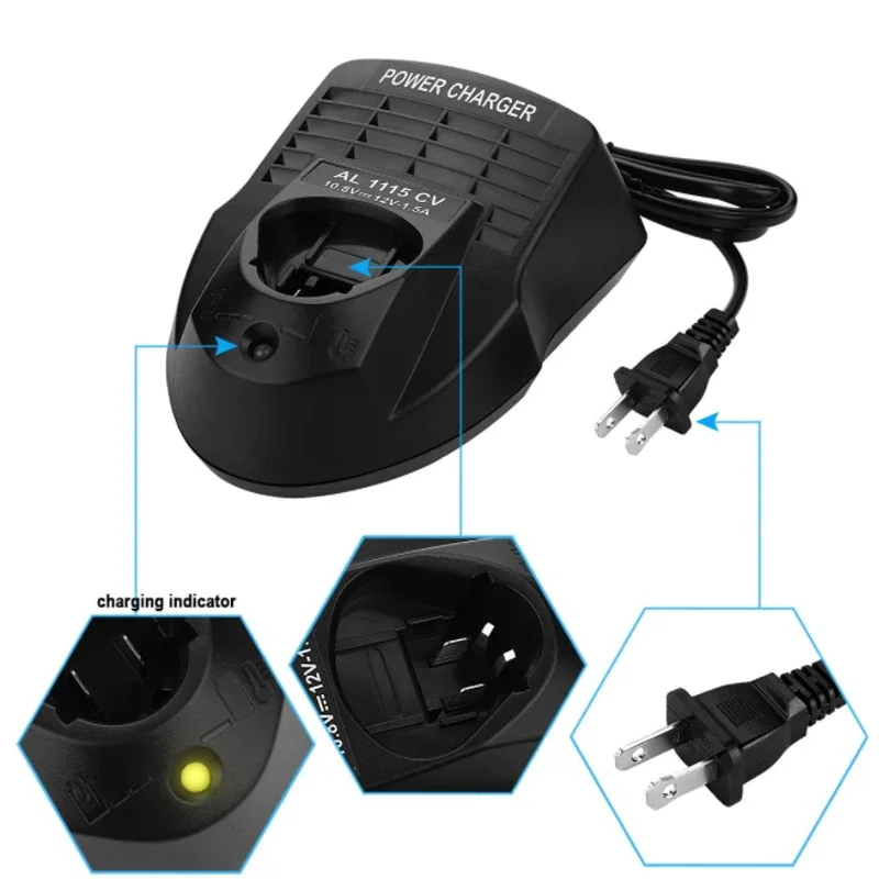 AL1115CV Battery Charger For Bosch 10.8V/12V BAT411 BAT412A Li-ion Battery Electrical Drill For 2 607 336 013