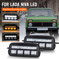 For Lada Niva 4X4 1995 - 2020 Daytime Running Light with Running Turn Signal LED Turn Signal Light Waterproof for Lada Niva 4X4