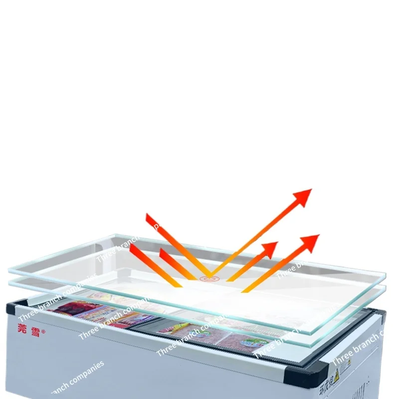 Snow Freezer Commercial Display Cabinet Refrigerated Fresh Cabinet Tricycle Desktop Frozen Stall Refrigerator BBQ Skewers