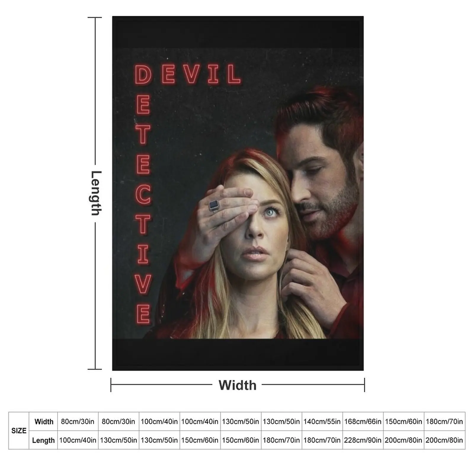 Devil-Detective / Lucifer-Chloe Throw Blanket Personalized Gift Decorative Sofa Bed linens Hairy Large Thin Blankets