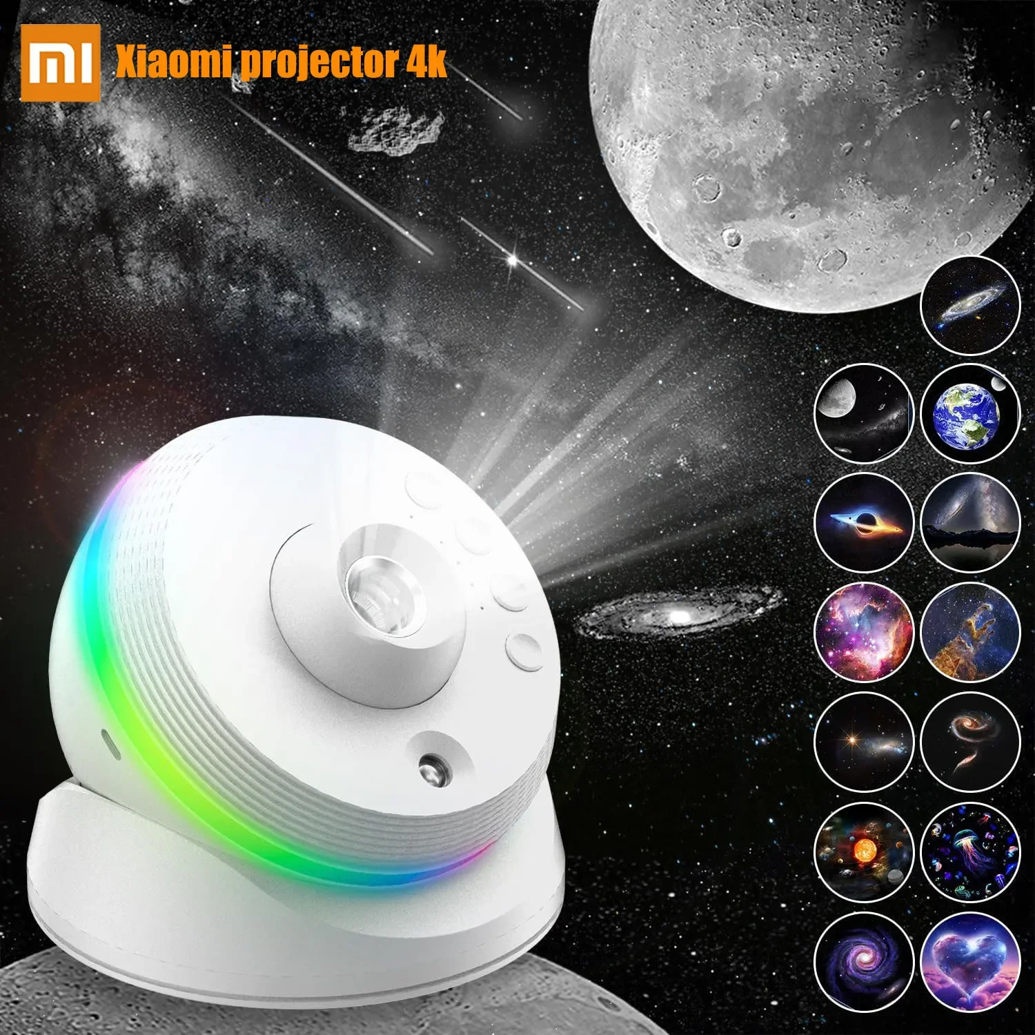 Xiaomi 13 IN 1 Galaxy Star Projector 4K HD Planetarium Projector 360° Rotation LED Night Light For Bedroom Decor Children Gift