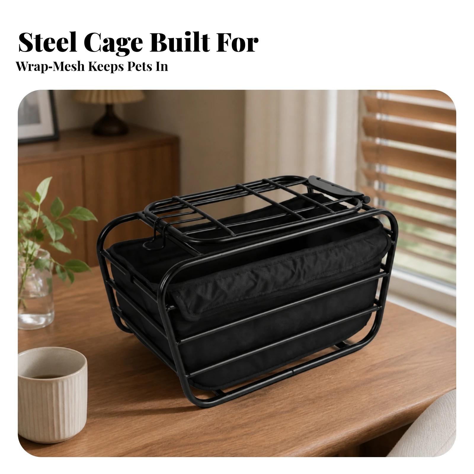 Dog Bike Basket with Liner Secure Pet Basket with Liner Stable Heavy-Duty for Outdoor Rides, Daily Errands