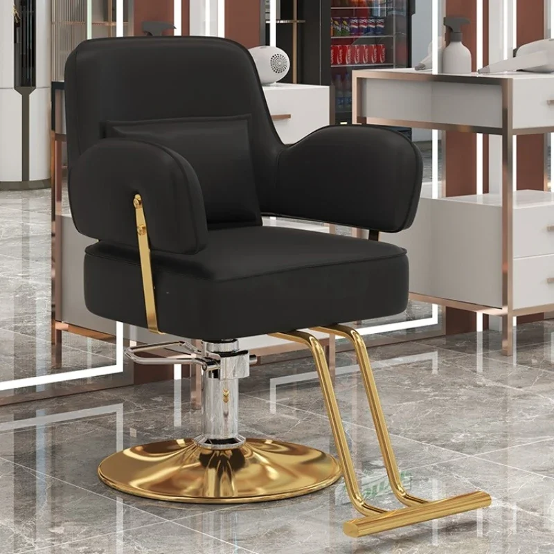 Hairdressing Lift Fashion Simple Barber Chair Swivel Perm Barber Chair Hair Dyeing Silla De Barbería Salon Furniture