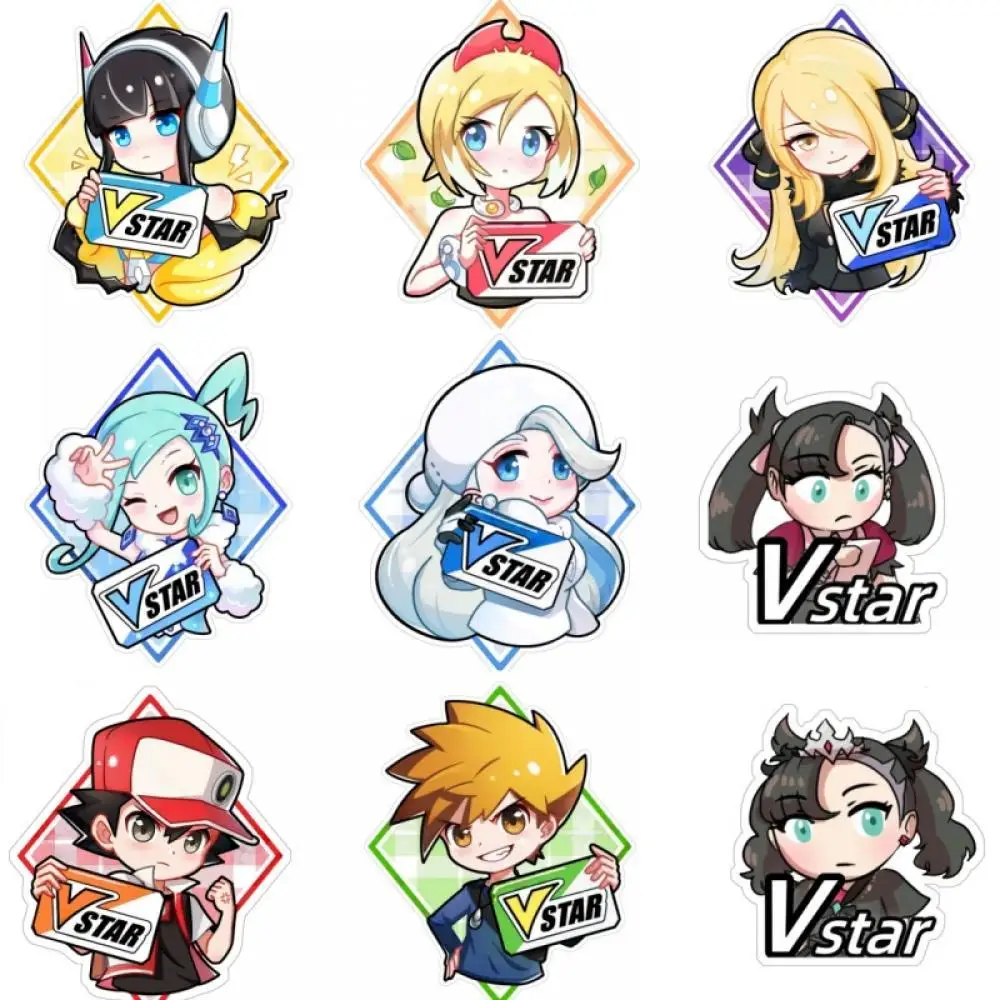 11Pcs/Set Pokemon Ptcg Indicator Vstar Trainer Series Elesa Melony Lisia Marnie Self Made Acrylic Anime Trading Cards Game Props