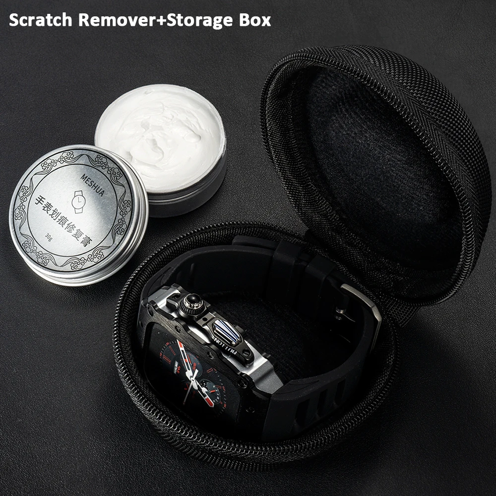 مزيل الخدوش ساعة معدنية مجوهرات تلميع كريم تلميع أدوات معدنية محمولة إيفا ساعة واحدة صندوق تخزين منظم #1