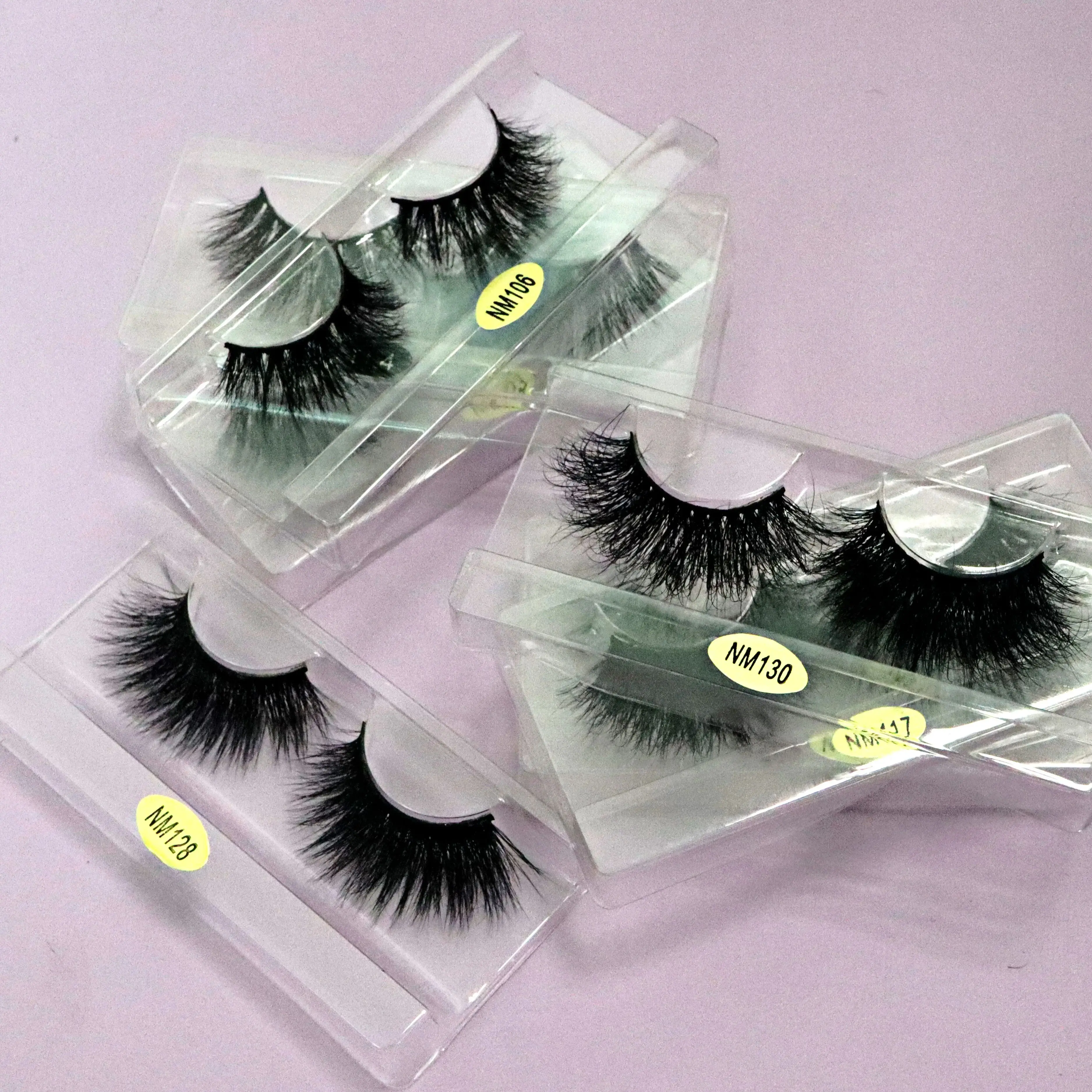 ELUVY 30 pairs 3D Pluizige Nertsen Valse Wimpers geen case groothandel Dramatische Dikke Lange Krullend Wimpers Volledige Strip Make wimpers