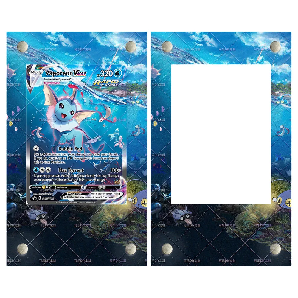 Fai da te Ptcg Eeveelution Vmax Acrilico Carta Mattoni Collezione Espositore per carte Ptcg Gengar Vmax Carta Mattone Nessuna carte incluse