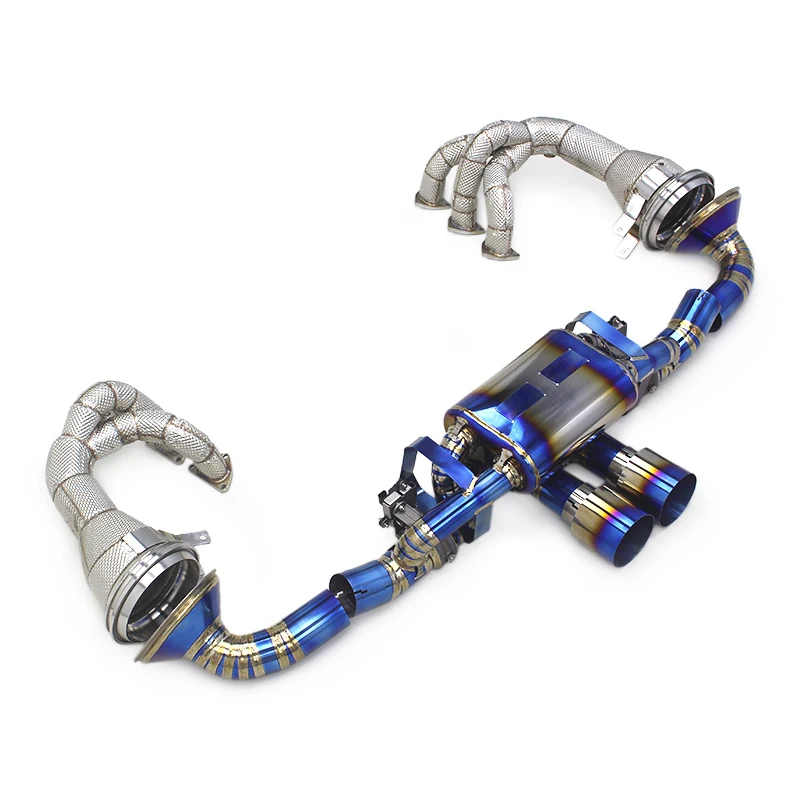 Catback Exhaust System For Porsche 911 992 GT3 RS 4.0 2017-2023 Racing Titanium Exhaust Pipe Performance Muffler Exhaust Valve