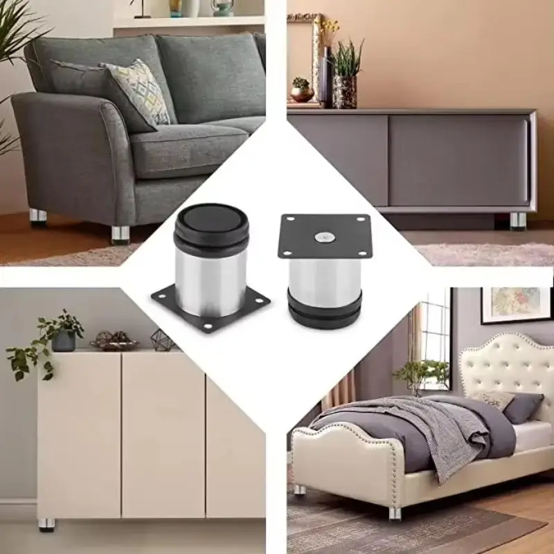 Heavy Duty Adjustable Cabinet Legs 6-20CM Stainless Steel Rust Resistant for Coffee Table Sofa Wardrobe Home Renovation