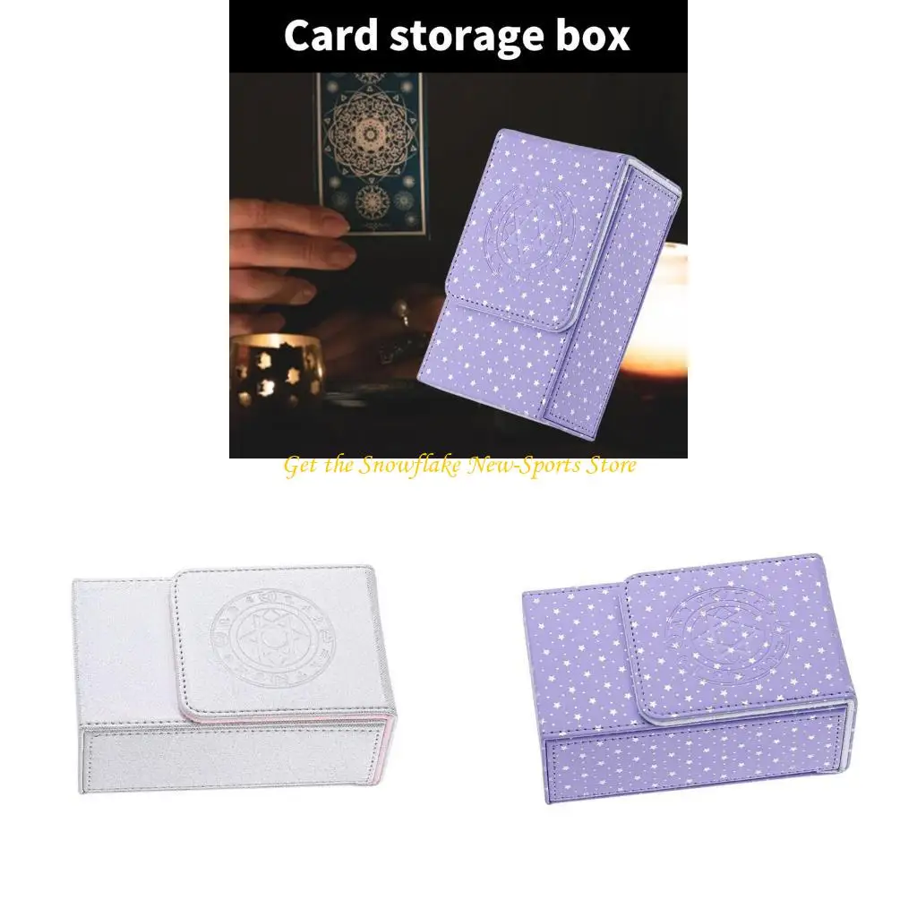 Caso organizadores mazo tarot capacidad E56d, caja almacenamiento cartas tarot PU para protecciones