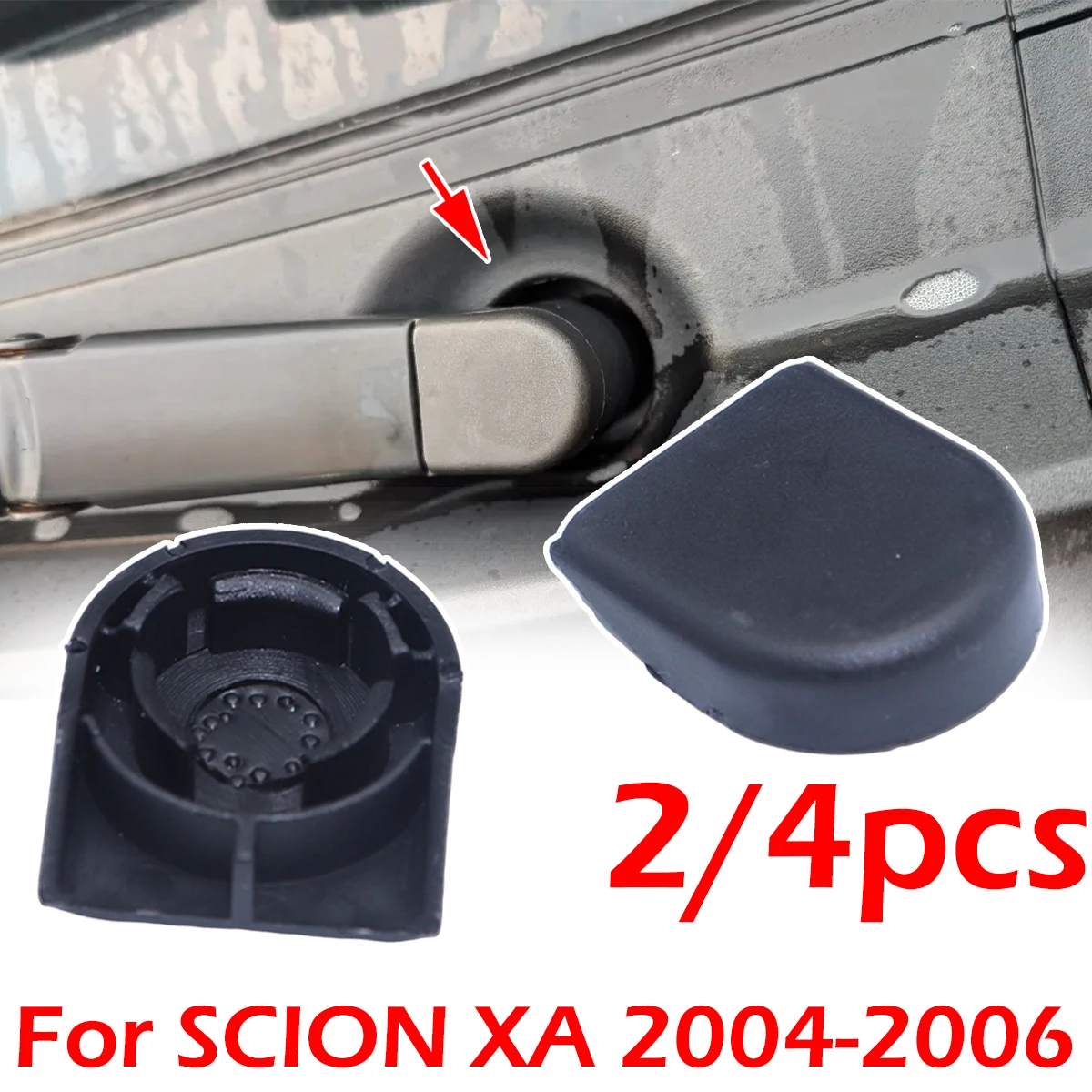 

2/4PCS Car Front Windscreen Wiper Arm Nut Cap Bolt Cover For Daihatsu Mira L275S 2008 Toyota Windshield Window Blade Accessories