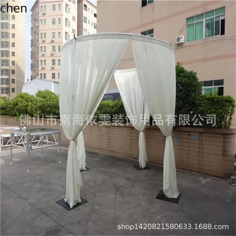 PYH Round  Stage Background Scene Decoration Sheer Bracket Aluminum Tube Retractable Support Stand