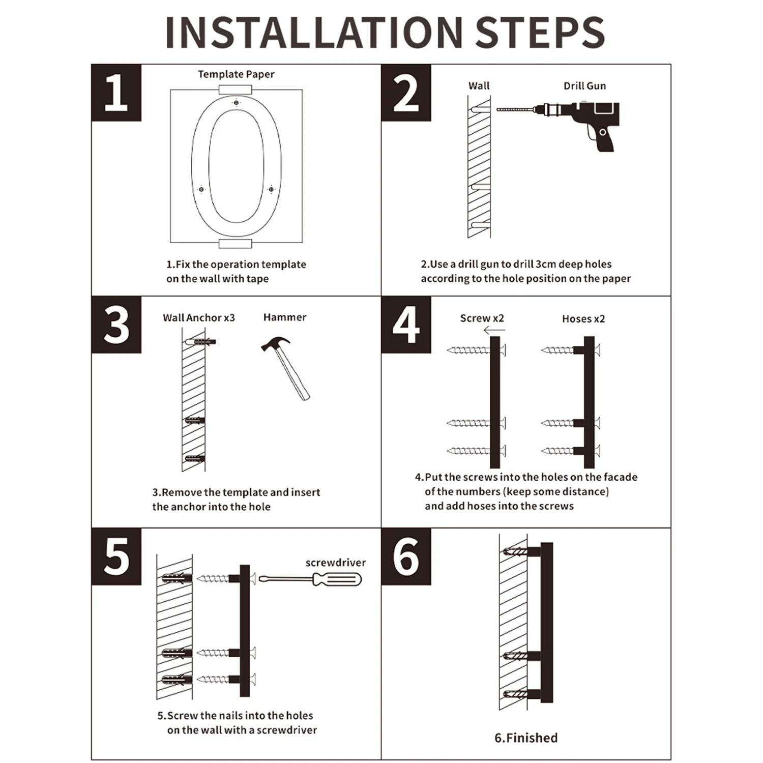 305mm 12 Inch #0-9 A-Z Letters Big Floating House Number Acrylic Numbers Address Sign Modern Door Plates Home Yard Outdoor Num