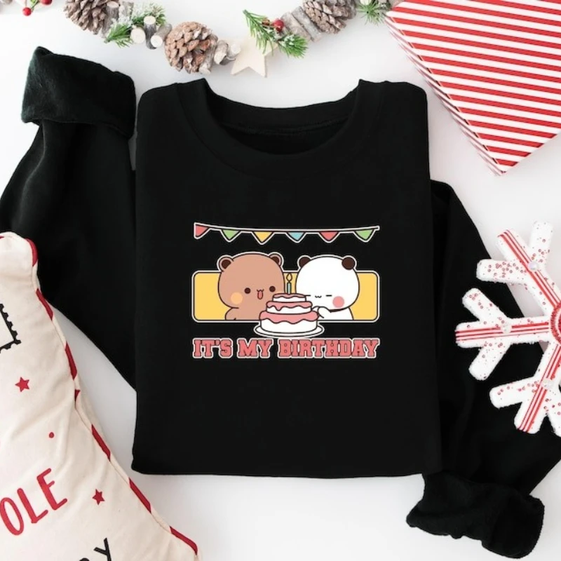 

Прекрасный Bubu Dudu, осенне-зимний свитшот на день рождения, кавайный наряд с героями мультфильмов, термотолстовка с длинными рукавами, пуловер унисекс для взрослых