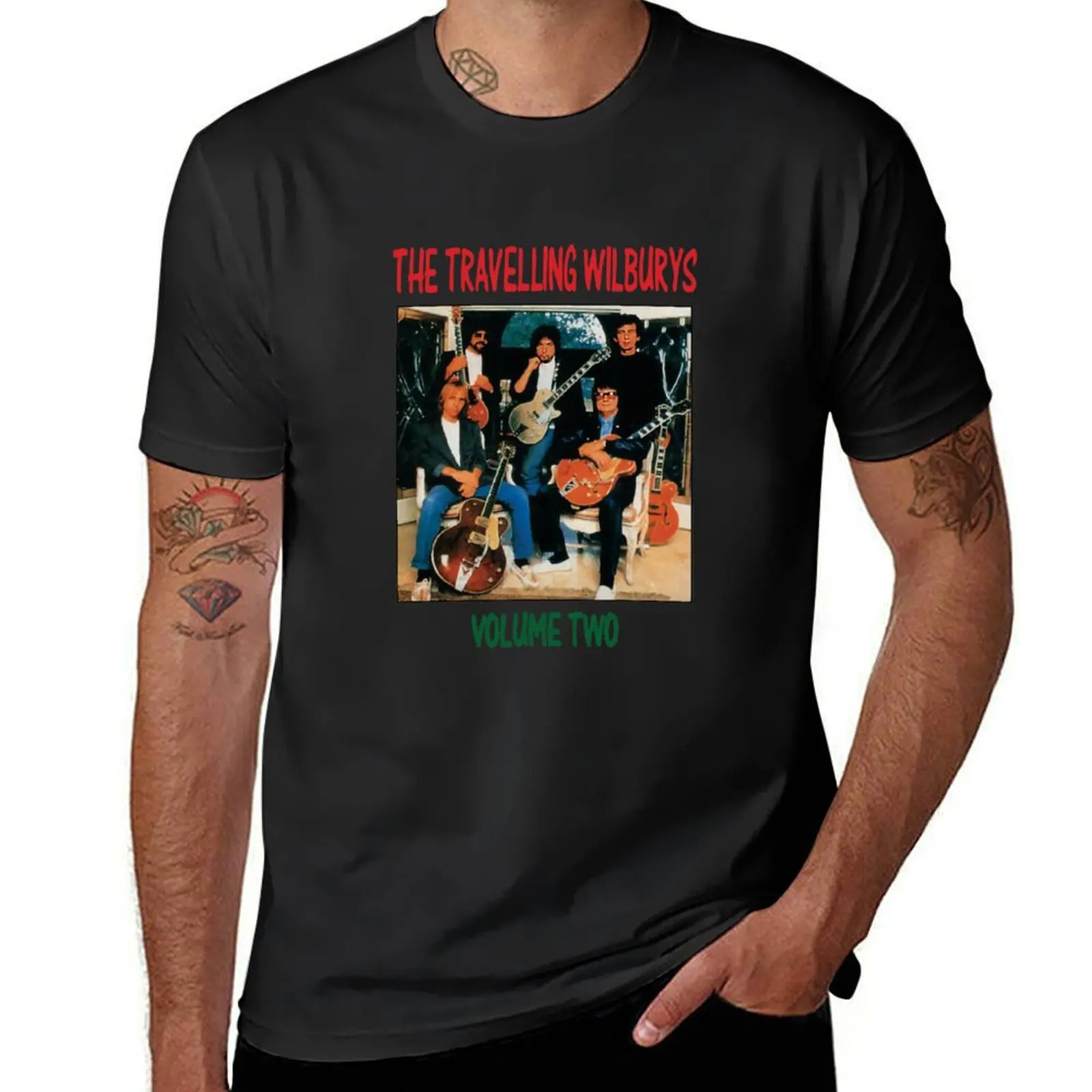 Travelling Wilburys Vol 2 Music T-Shirt Short sleeve tee summer clothes heavyweights for a boy fruit of the loom mens t shirts