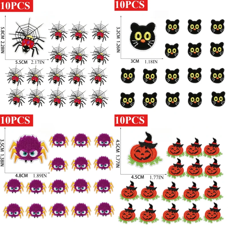 

10/23PCS Wholesale Lots/set of Horror Ghost Haunted House Mummy Patch Embroidery DIY Cloth Sticker Badge Ironing Jeans/cloak