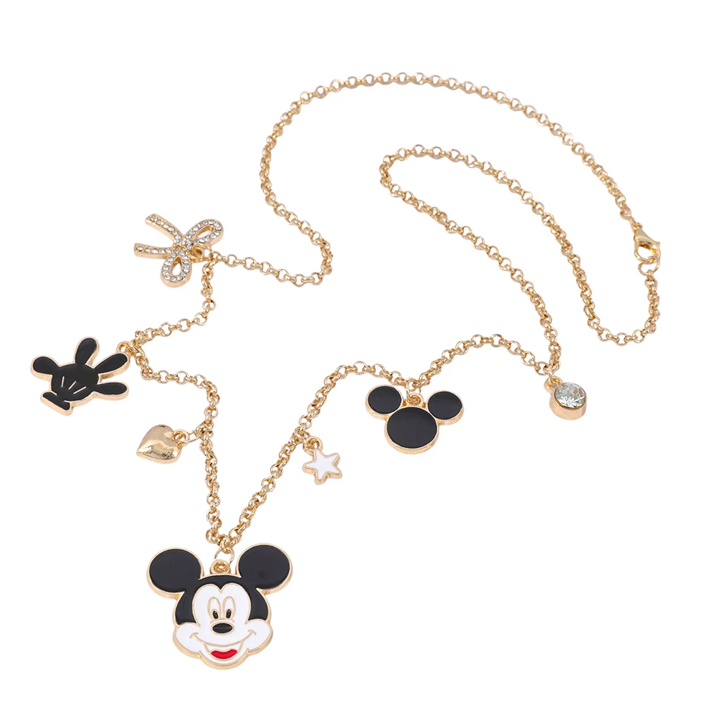 

Mickey Mouse Cartoon Figure Head Portrait Pendant Sweet Cute Bow Accessories for Friends Halloween Party Charm Gift