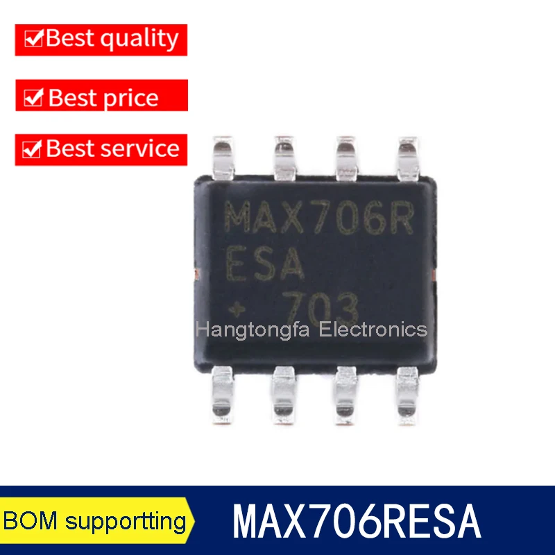 Original   MAX706 MAX706RESA SOIC-8 Microprocessor Monitor Chip 5.5V IC