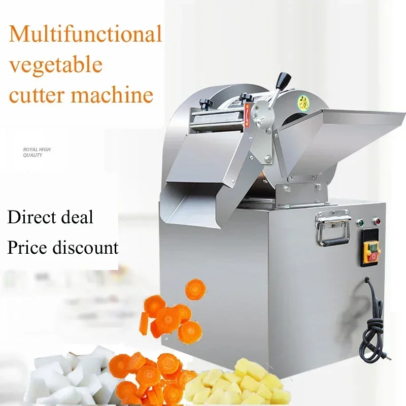 

PBOBP Kitchen Multifunctional Vegetable Cutter Commercial Electric Radish Cutting Potato Chips Slicing Vegetable Slicing Machine
