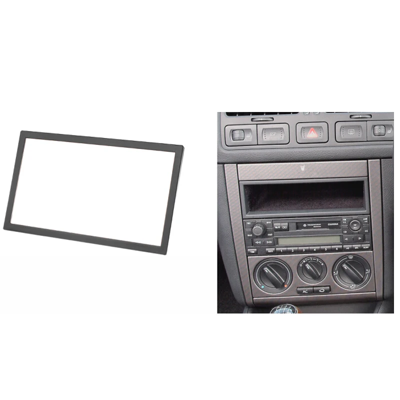 Wholesale Double Din Fascia for VW Passat B5 Bora Golf IV Radio CD GPS DVD Stereo Panel Dash Mount Installation Trim Kit Frame