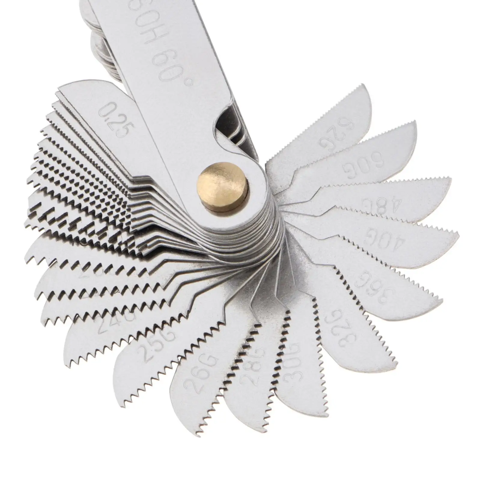 Imagem -04 - Medidor de Parafuso Métrico e Imperial 55 Graus 60 Graus us 60 Graus Thread Pitch Gauge Ferramenta de Medição 58 Pcs