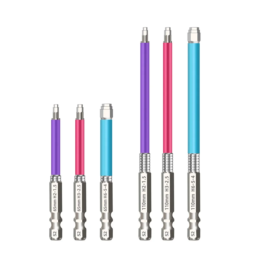 Magnetic Screwdriver Tips Electric Screwdriver Bits Wear Resistant Material Pagoda-shaped Socket Structure Electric Screwdriver