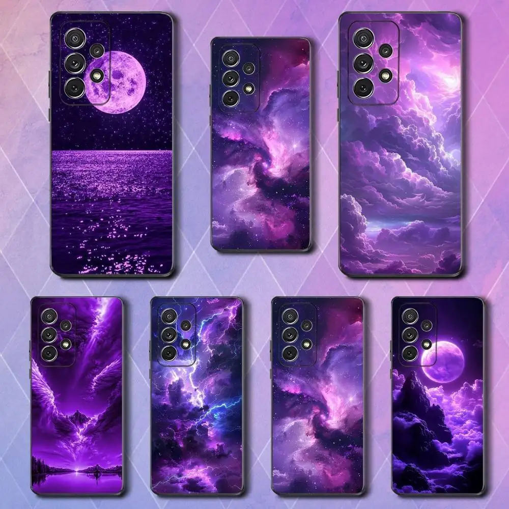 

Dream Asethetic Purpl Phone Case For Samsung S25,S24,S23,S22,S21,S20,S10,Ultra,Plus,Lite,FE,Soft Silicone Black Cover