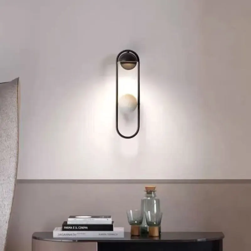 مصباح جداري بجانب السرير لغرفة نوم الفندق ما بعد الحداثة، مصباح LED لخلفية غرفة المعيشة وغرفة المعيشة ومدخل بسيط