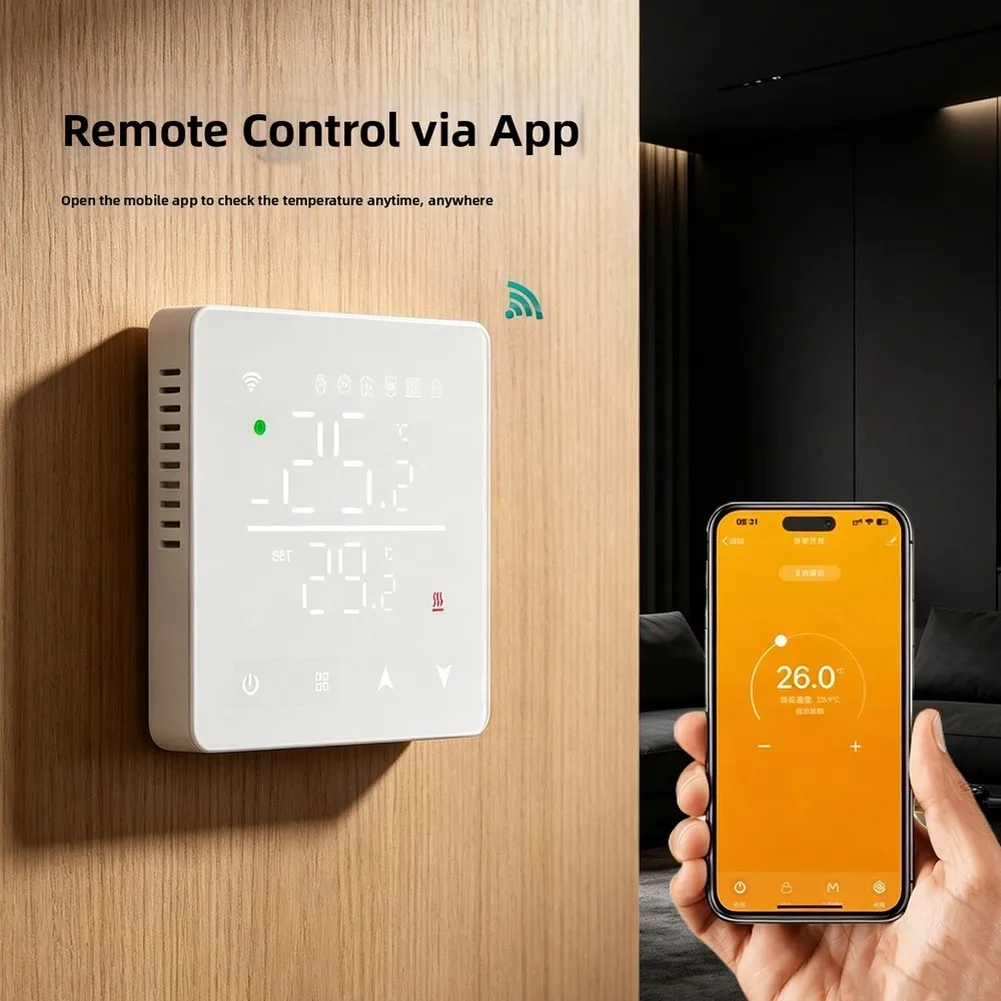 2026 Smart WiFi Thermostat For Underfloor Heating & Boiler, Tuya= APP Remote Control, 7-Day Programmable Temp Controller