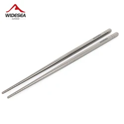 Widesea-palillos de titanio para acampada, vajilla desmontable para senderismo, viaje, equipo de Picnic, suministros