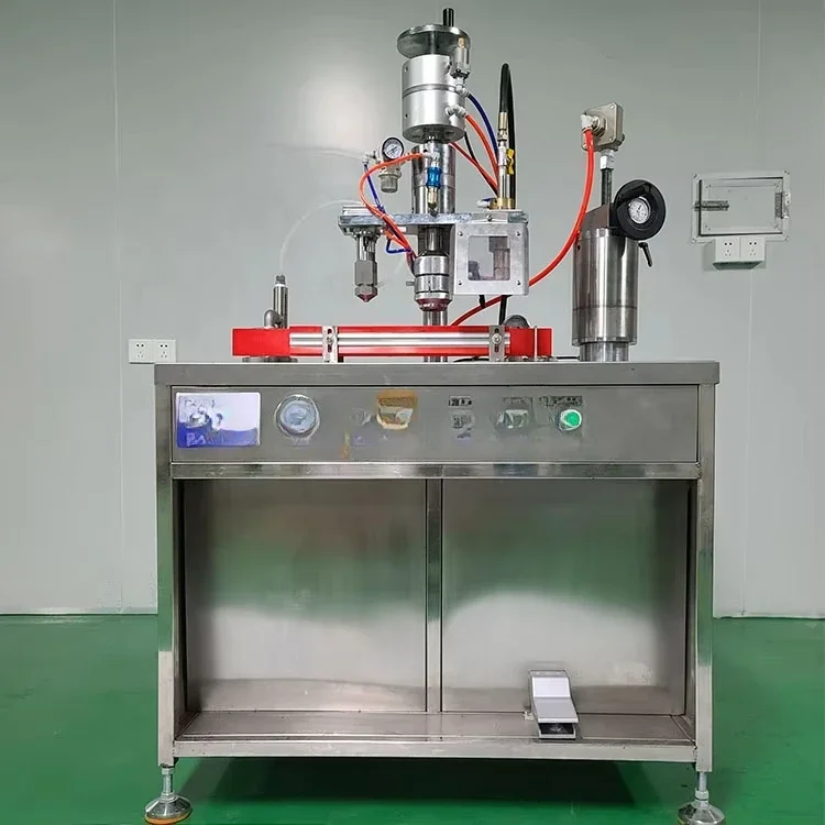 Easy operation semi auto type aerosol filling machine for insect killer aerosols