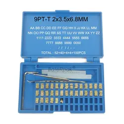 BateRpak 9PT-T 2x3.5x6.8MM Brass Character MY-380 Coding Machine Brass Letters