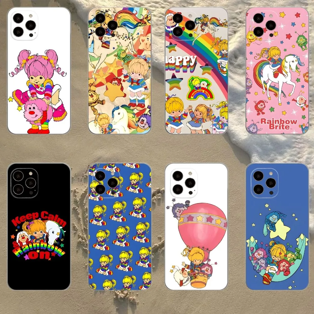 Cute Rainbow Brite Phone Case For iPhone Apple 15,14,13,12,Mini,11,Pro,Max,Plus,X,XR,XS,8,SE,2020,Plus Transparent Cover