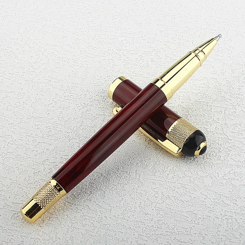 Redwood Gold Clip Signature Pen, Premium Metal Gel Ink Pens 0.5mm Black Ink Smooth Writing Ball Pen