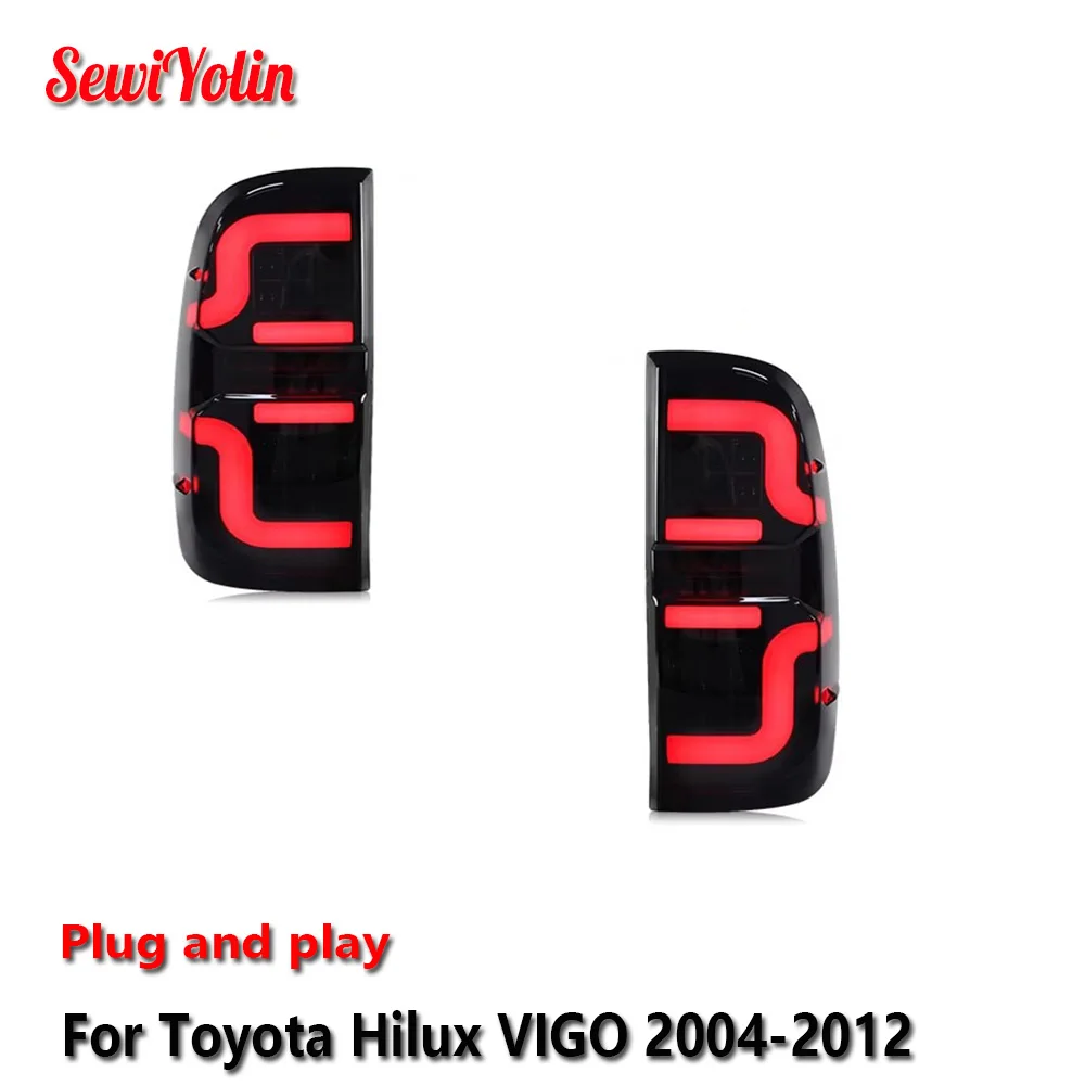 

Car LED Tail Light Accessories For Toyota Hilux VIGO 2004-2012 Auto Rear Fog DRL Brake Turn Signal Lamp Plug and Play
