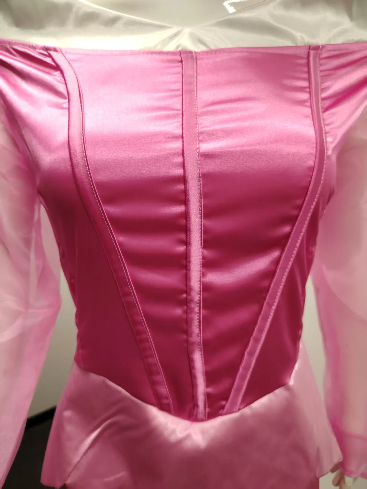 فستان أزرق جميل للنوم للبالغين من الهالوين فستان الأميرة أورورا الوردي زي فستان المسرح S- 2XL قبول الطلب المخصص