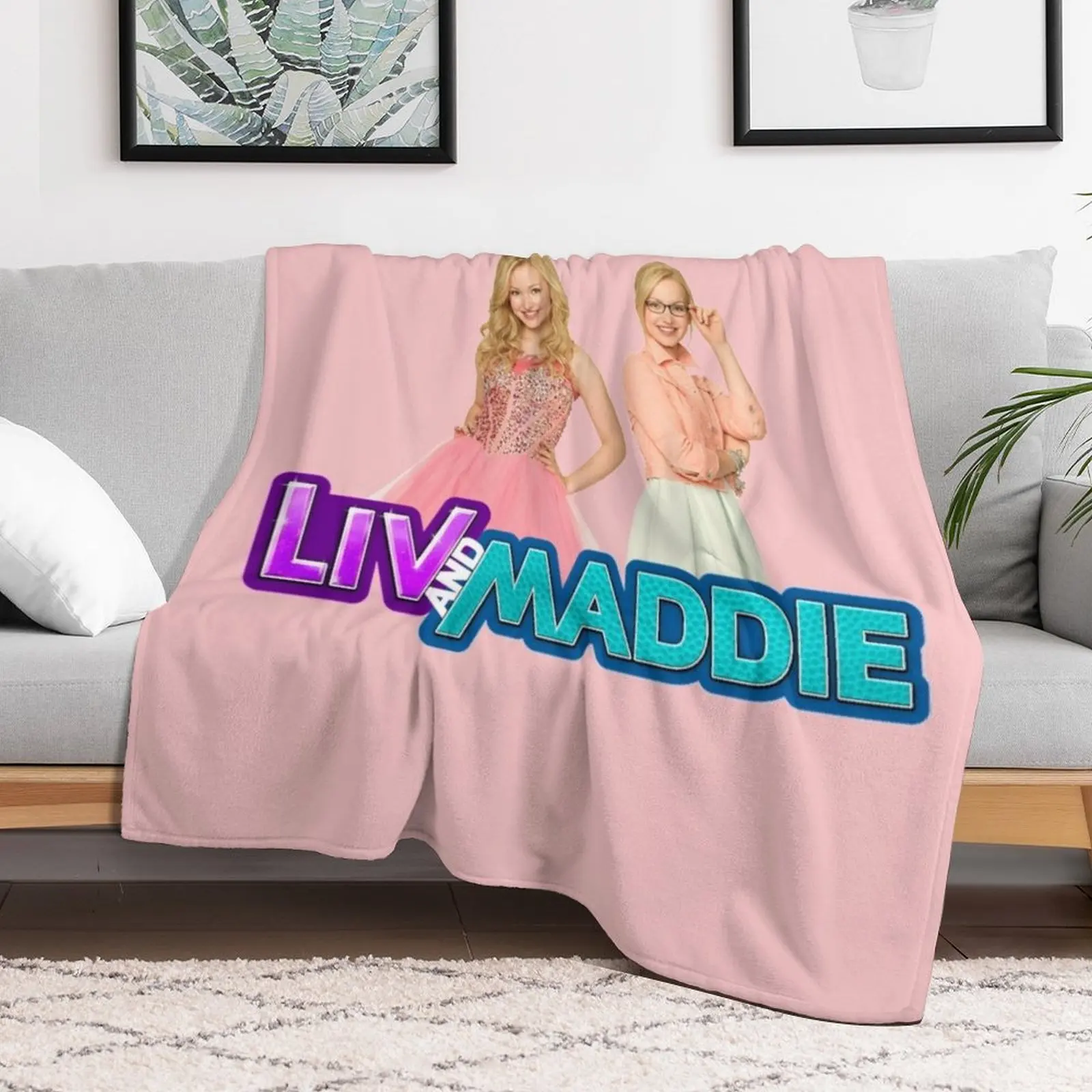 Liv and Maddie Throw Blanket Single Hairys Blankets