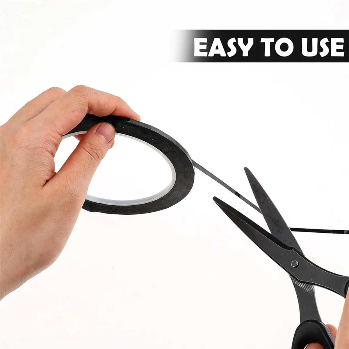 Nueva cinta de pizarra blanca de 4 piezas, cinta a rayas negras, cinta de rayas con pasador de 3 mm de ancho, para aula, exhibición de conferencias (PET)