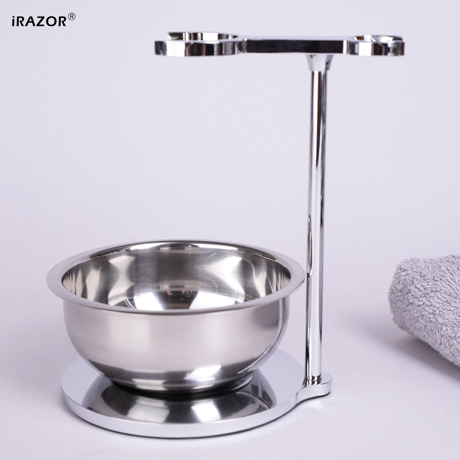 iRAZOR mannen Scheren Scheermes en Borstel Standhouder Baard Zeepkom Grooming Accessoire-Man Baard Zorg Scheerapparaat Tool