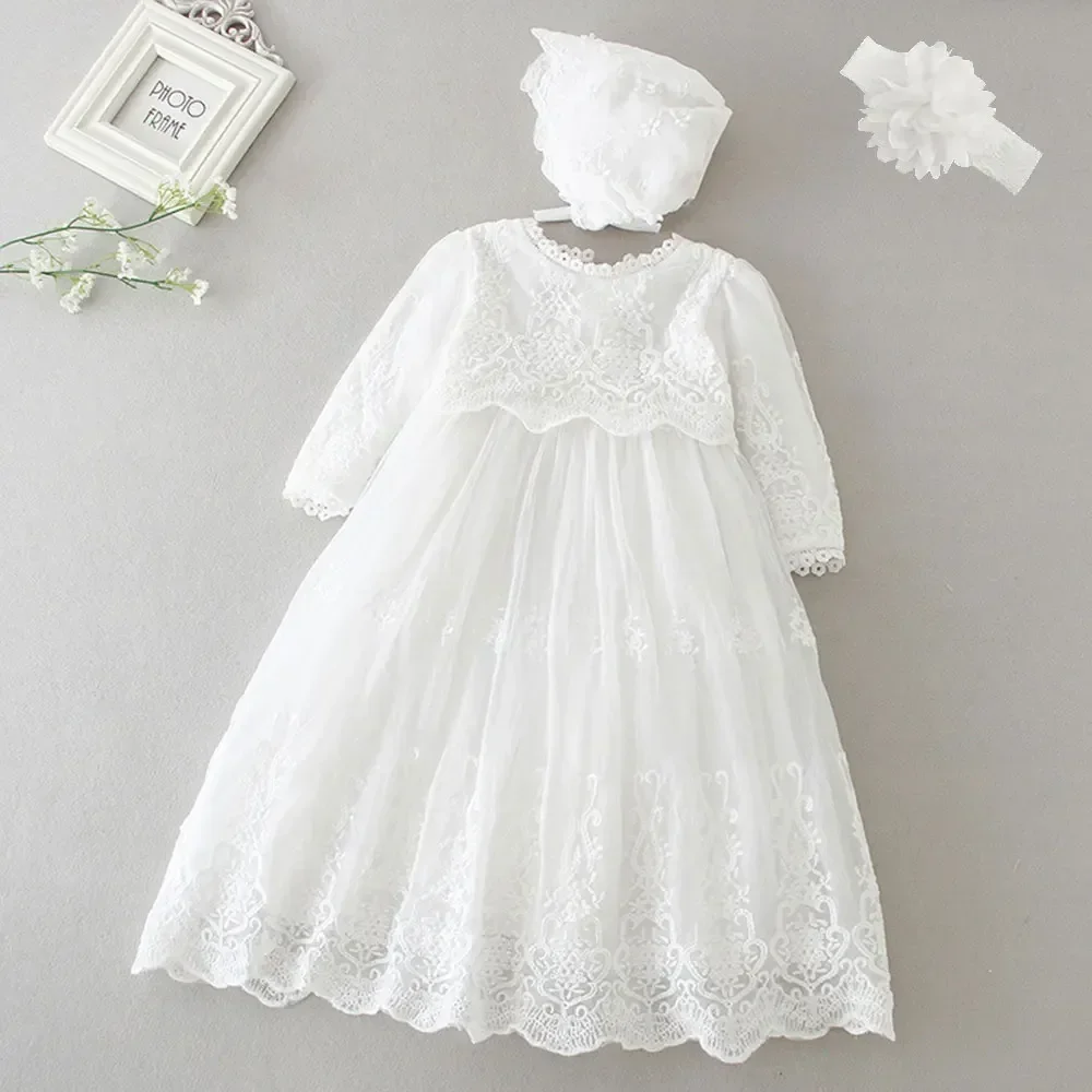 

Baby Girls Dress Long Sleeve Kids First Birthday Ball Gown Infant Dresses for girl Princess Clothes Newborns Kids