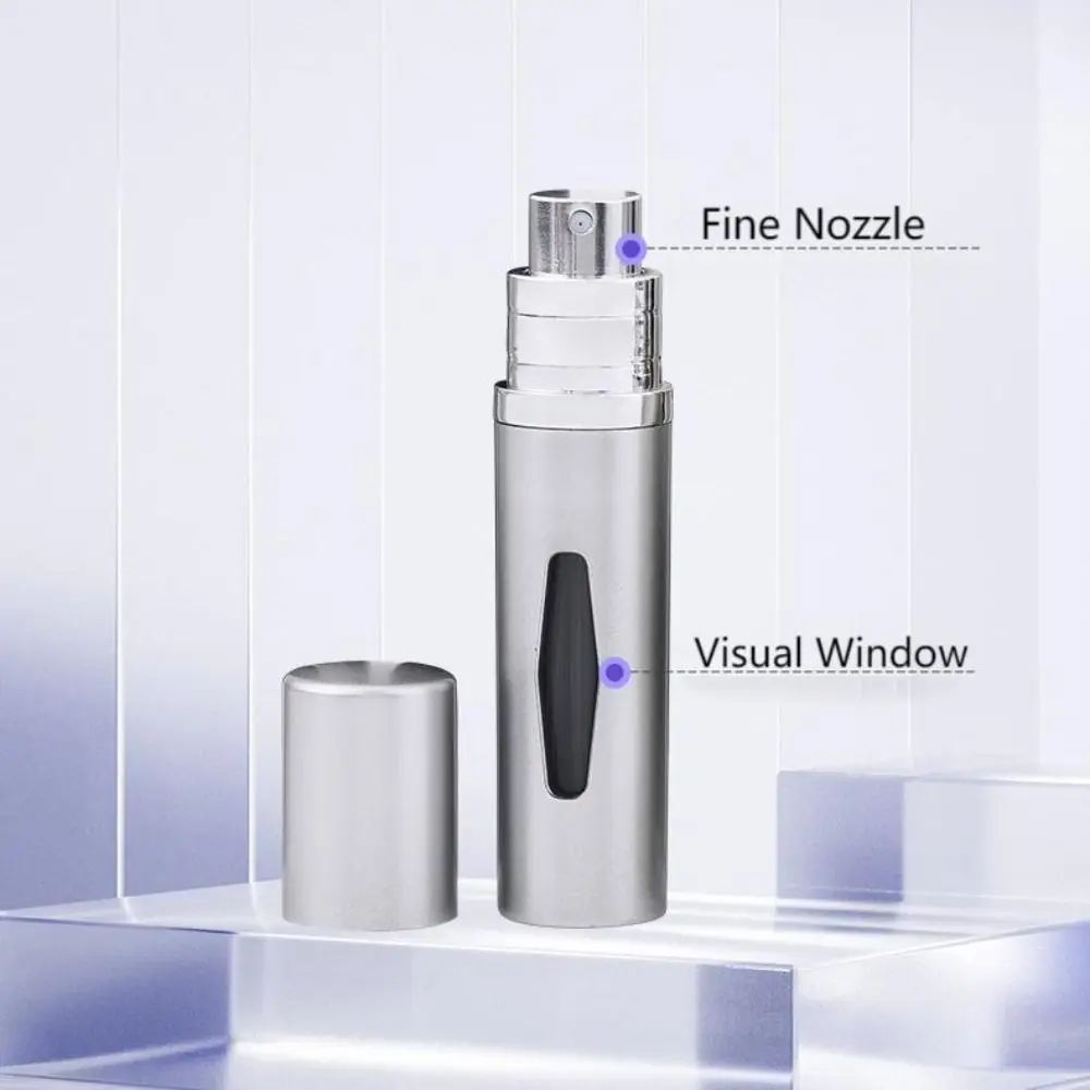Portable 5ml Spray Atomizer Bottle Mini with Spray Scent Pump Perfume Bottle Refillable Empty Cosmetic Containers