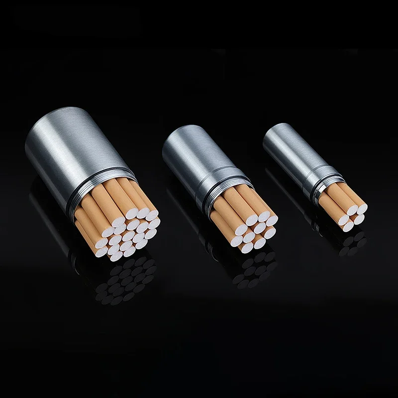 1pc Cigarette Case Portable Mini Waterproof Metal Cigarette Box with Keychain Sliver Color Pill Case Gift Smoke Accesoires