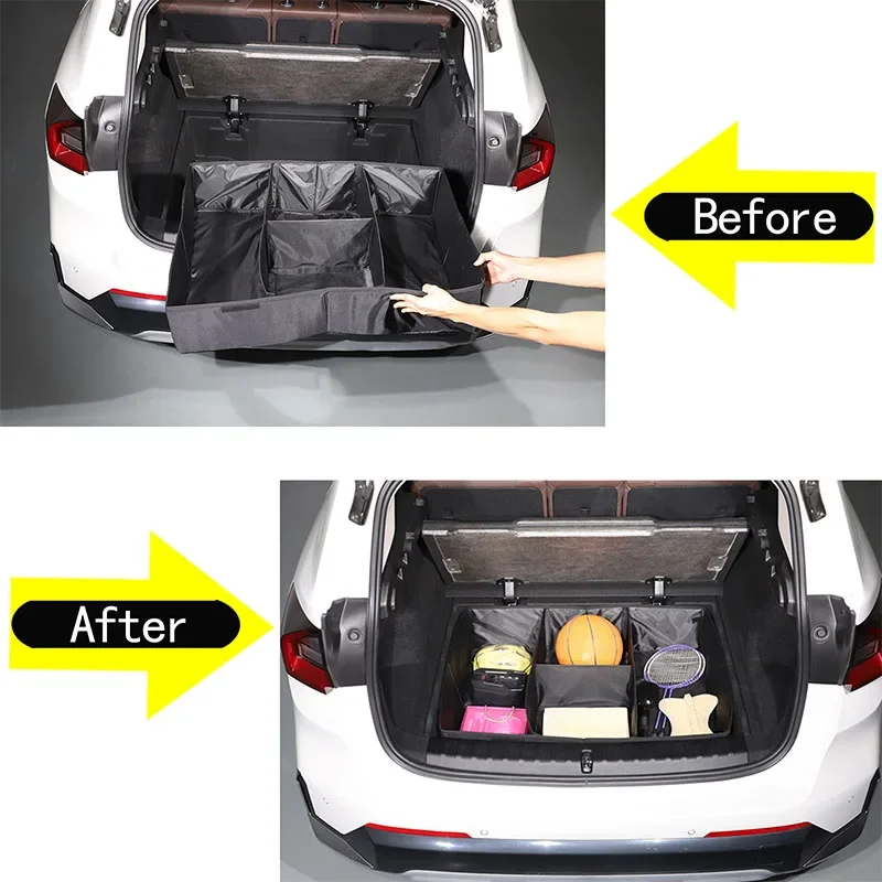 For BMW X1 U11 2023 2024 car styling car trunk foldable storage divider box car interior storage box modification accessories view 2