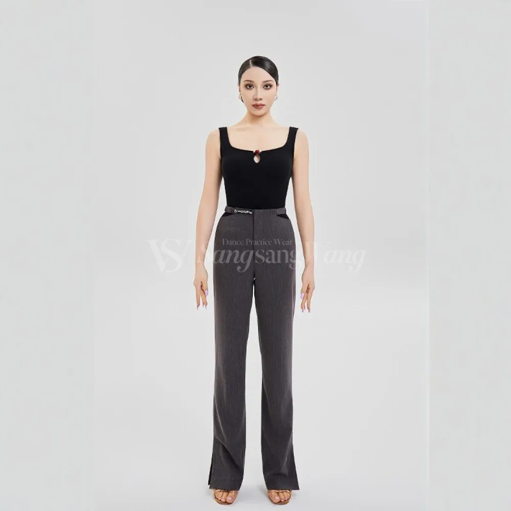Customized Latin Dance Clothing Adult Women Leopard Tops Chacha Rumba Samba Dance Pants Performance Costume Latin Practice Wear