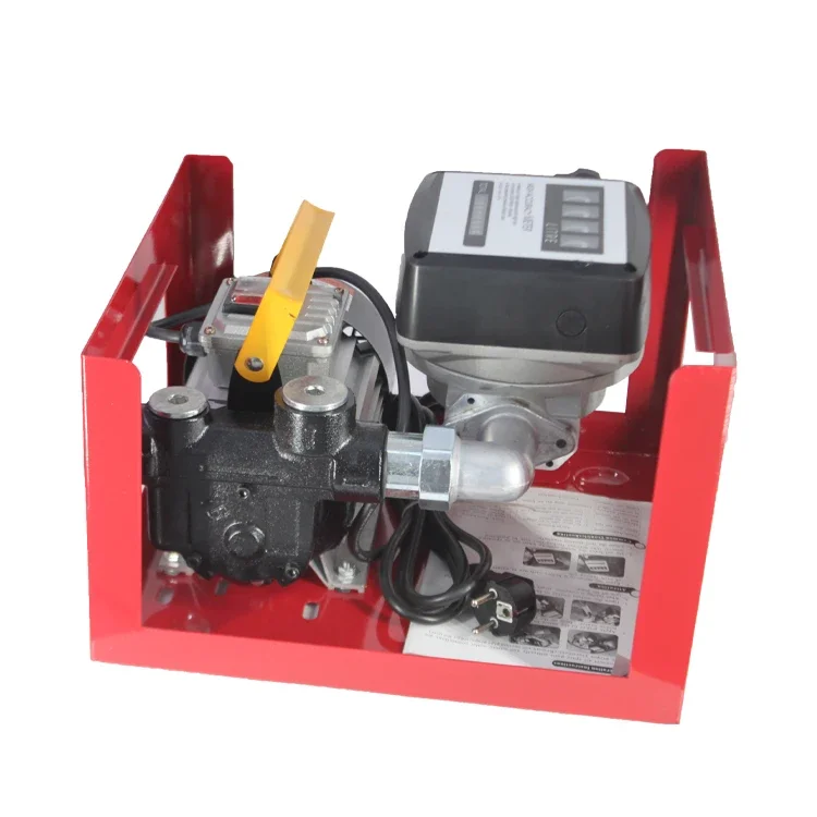 Bomba de Transferencia de Aceite Autocebante Eléctrica con Medidor, Suministro de Fábrica, con Estructura de Engranajes y Manguera