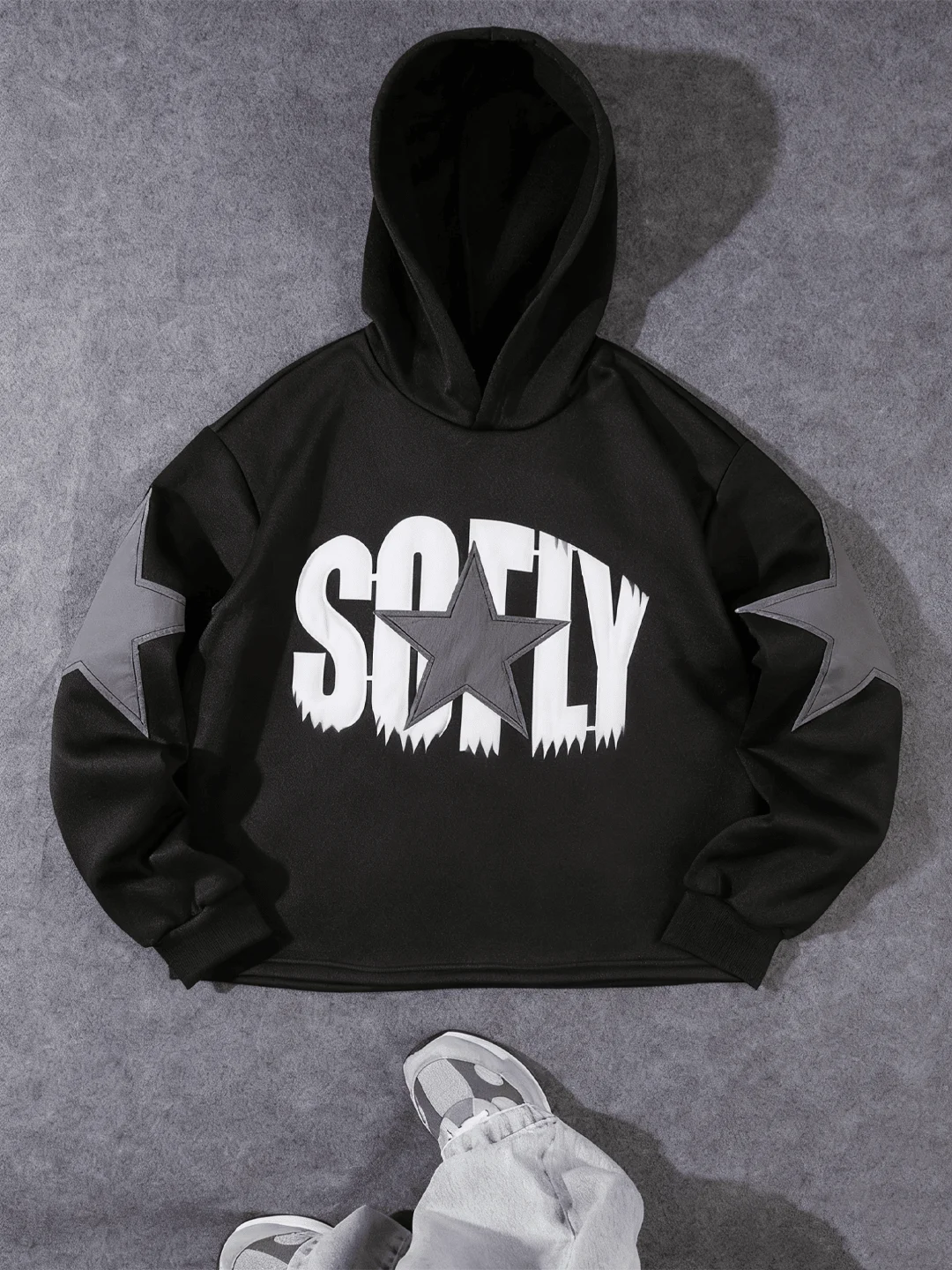 

Y2K Graphic Hoodies for Men Star Letter Pullover Vintage Hooded Sweatshirt Oversized Harajuku Hoody Jacket